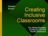 Creating Inclusive Classrooms