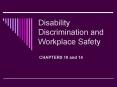 Disability Discrimination and Workplace Safety PowerPoint PPT Presentation