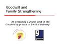 Goodwill and Family Strengthening PowerPoint PPT Presentation