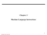 Chapter 3 Machine Language Instructions