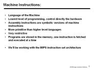 Machine Instructions: