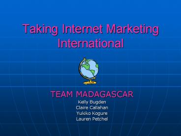 Taking Internet Marketing International