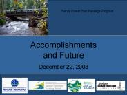 Family Forest Fish Passage Program Accomplishments