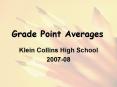 Grade Point Averages PowerPoint PPT Presentation