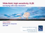 Wide-field, high sensitivity VLBI
