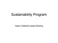 Sustainability Program PowerPoint PPT Presentation