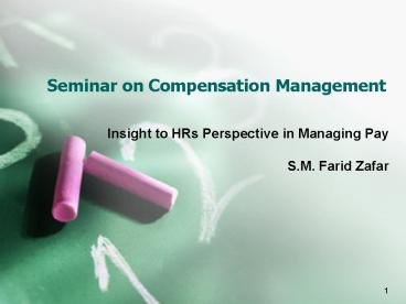 Seminar on Compensation Management