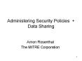 Administering Security Policies   Data Sharing PowerPoint PPT Presentation