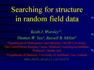 Searching for structure in random field data