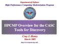HPCMP Overview for the CASC Tools for Discovery PowerPoint PPT Presentation