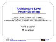Architecture-Level Power Modeling