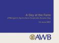 A Day at the Farm JPMorgan's Agriculture Corporate Access Day PowerPoint PPT Presentation
