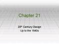 20th Century Design PowerPoint PPT Presentation