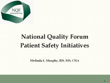 National Quality Forum