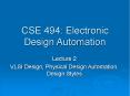 CSE 494: Electronic Design Automation PowerPoint PPT Presentation