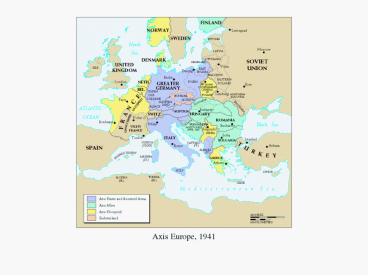 Axis Expansion in Europe Map