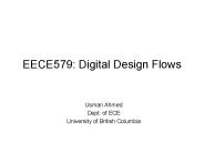 EECE579: Digital Design Flows