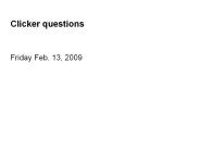Clicker questions