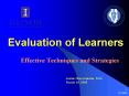 Evaluation of Learners PowerPoint PPT Presentation