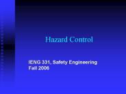 Hazard Control