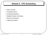 Module 5: CPU Scheduling