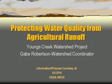 Protecting Water Quality from Agricultural Runoff