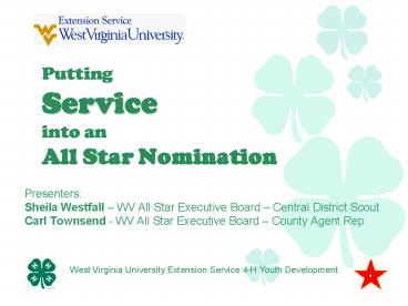 Putting Service into an All Star Nomination