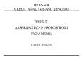 BNFN 404 CREDIT ANALYSIS AND LENDING PowerPoint PPT Presentation