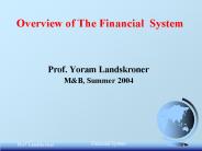 Overview of The Financial System