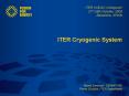 ITER Cryogenic System PowerPoint PPT Presentation