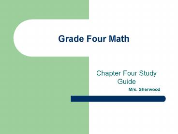 Grade Four Math
