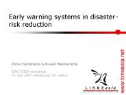Early warning systems in disaster-risk reduction