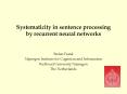 Systematicity in sentence processing by recurrent neural networks PowerPoint PPT Presentation