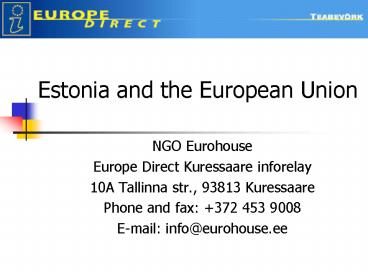 Estonia and the European Union