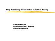 Shop Scheduling Reformulation of Vehicle Routing
