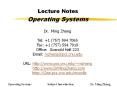 Lecture Notes Operating Systems PowerPoint PPT Presentation