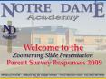 200809 Parent Survey Notre Dame Academy: Parent QuestionnaireI have a child at Notre Dame Academy in PowerPoint PPT Presentation