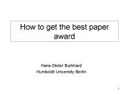 How to get the best paper award