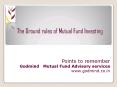 The Ground rules of Mutual Fund Investing PowerPoint PPT Presentation