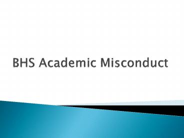 BHS Academic Misconduct
