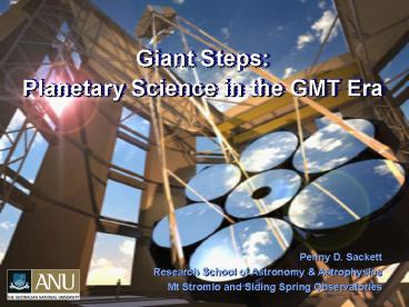 Giant Steps: Planetary Science in the GMT Era