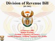 Division of Revenue Bill