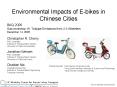 Environmental Impacts of Ebikes in Chinese Cities PowerPoint PPT Presentation