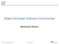 Object-Oriented Software Construction PowerPoint PPT Presentation