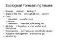 Ecological Forecasting Issues PowerPoint PPT Presentation