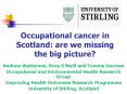 Occupational cancer in Scotland: are we missing the big picture PowerPoint PPT Presentation