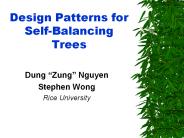 Design Patterns for Self-Balancing Trees