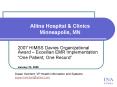 2007 HIMSS Davies Organizational Award Excellian EMR Implementation PowerPoint PPT Presentation