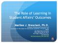 The Role of Learning in Student Affairs PowerPoint PPT Presentation