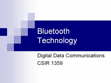 Bluetooth Technology